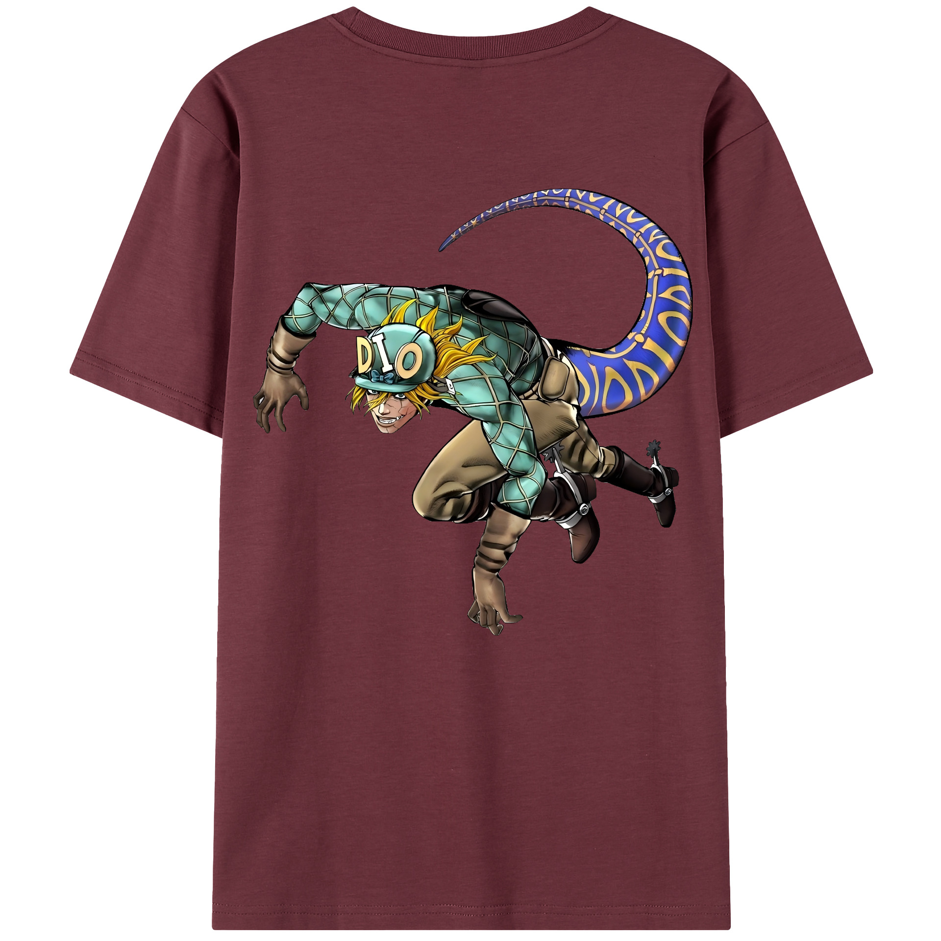（画像用） ジョジョの奇妙な冒険 ディオ?ブランドー JoJo's Bizarre Adventure Dio Brando 綿100％半袖Tシャツ（背面プリント）